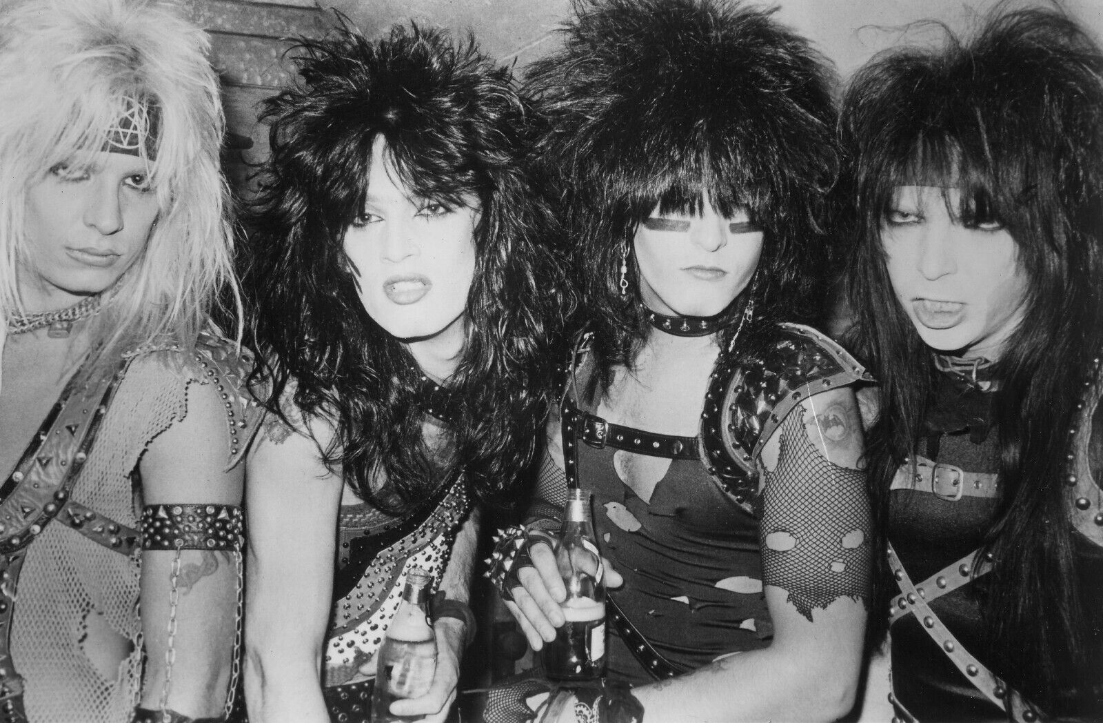 very early Motley Crue - NIKKI SIXX - TOMMY LEE - VERY COOL - 8x10 Photo Poster painting!