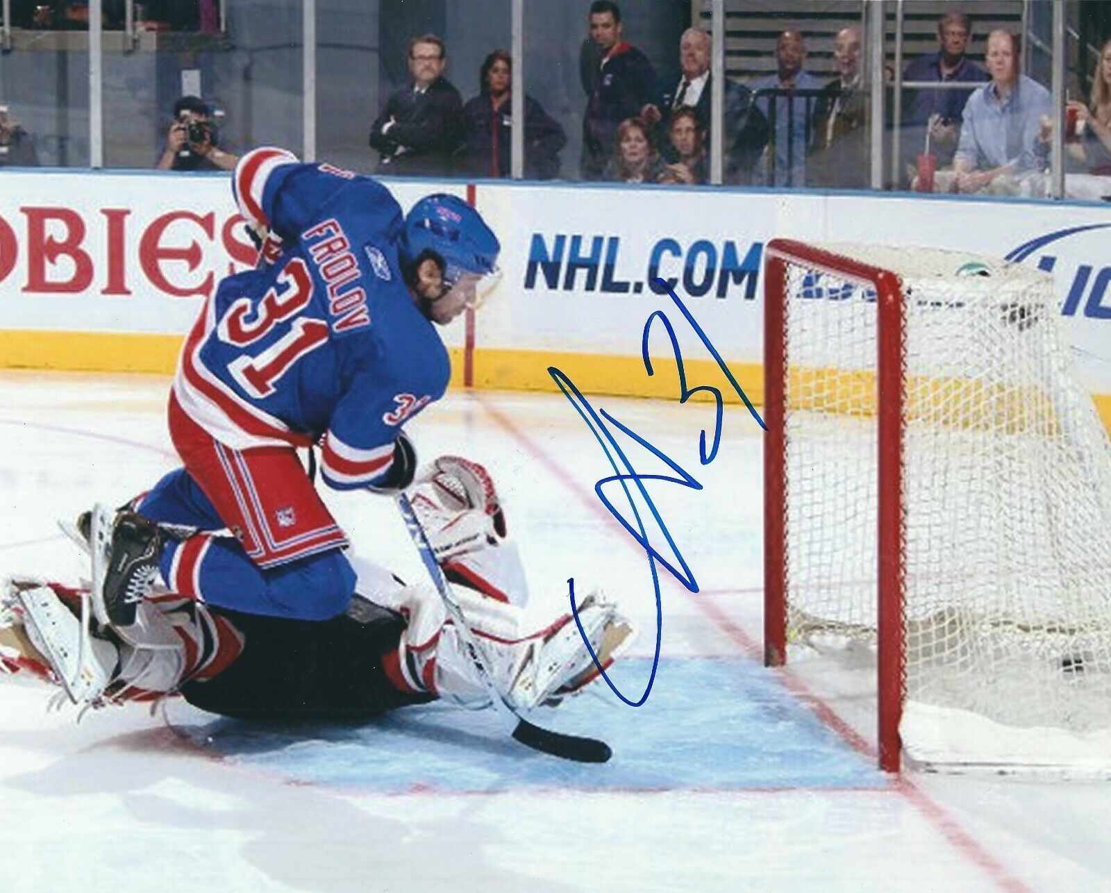 Autographed ALEX FROLOV New York Rangers 8x10 Photo Poster painting- w/COA