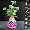Wooden Vase Solid Mosaic Art Handmade Pasting Material Pack DIY Creative Decoration Kit