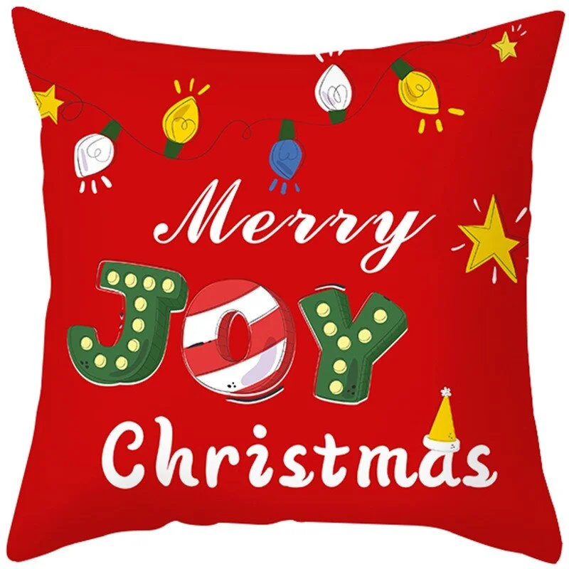 Merry Christmas Decorations For Home 2021 Christmas Cushion Cover Xmas Ornament Cristmas Navidad Natal Gifts Happy New Year 2022