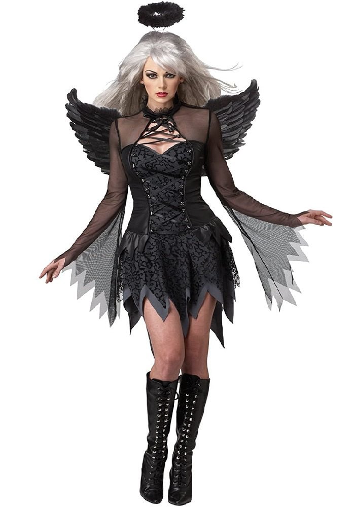 Fallen Angel Dress Adult Halloween Costume-elleschic