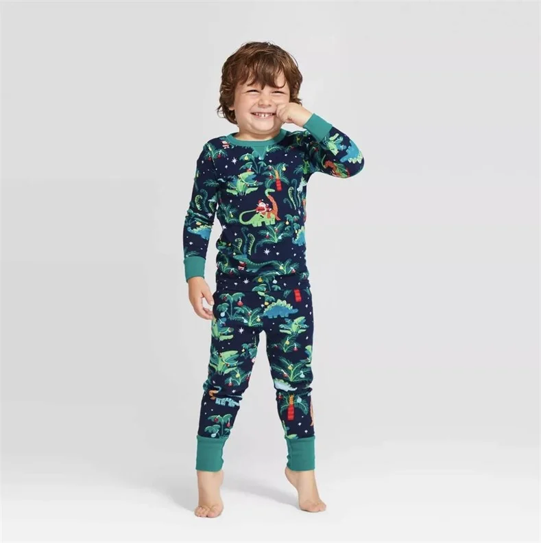 Christmas Dinosaur Patterned Family Matching Pajamas Sets