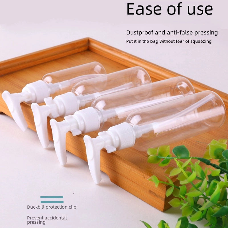 Push Type Lotion Bottle PET Transparent Plastic Travel Portable Shampoo Liquid Foundation Divided Into Bottles