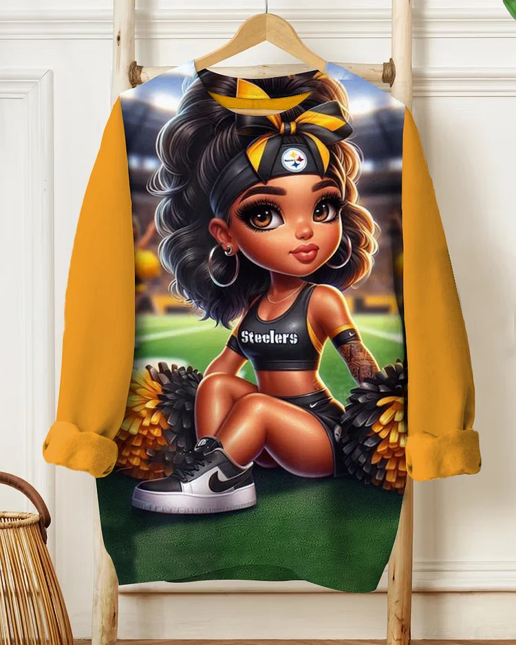 I Love Rugby Girls Long Sleeve Sweatshirt