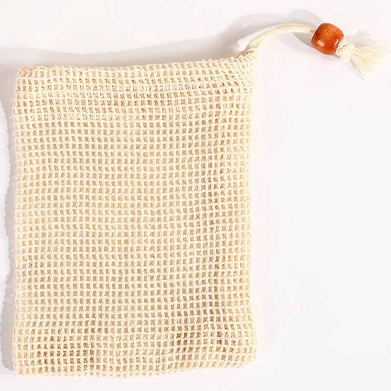 Minimalist Solid Color Cotton And Linen Soap Foam Net