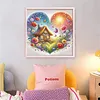 Heart-Shaped Flowers-11CT Stamped Cross Stitch 40*40cm/15.75*15.75in tapestrymarket