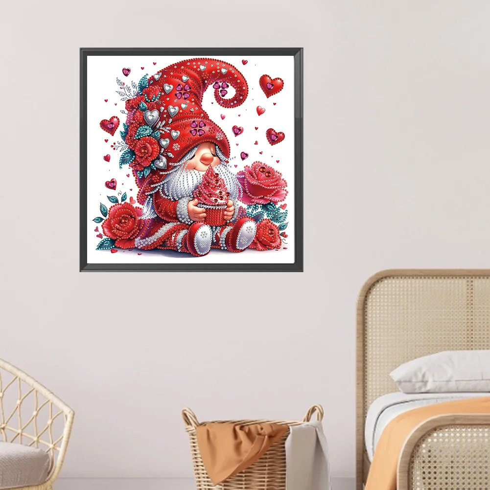 Diamond Painting - Partial Special Shaped Drill - Love Gnome(Canvas|30*30cm)