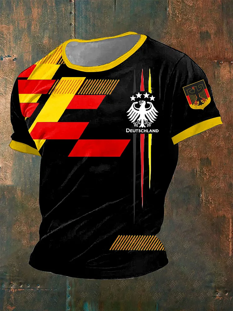 Deutschland bedrucktes Kurzarm-T-Shirt für Männer