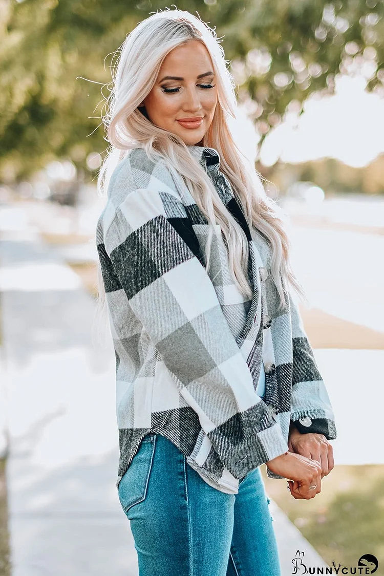 Winter Plaid Shirt Jacket
