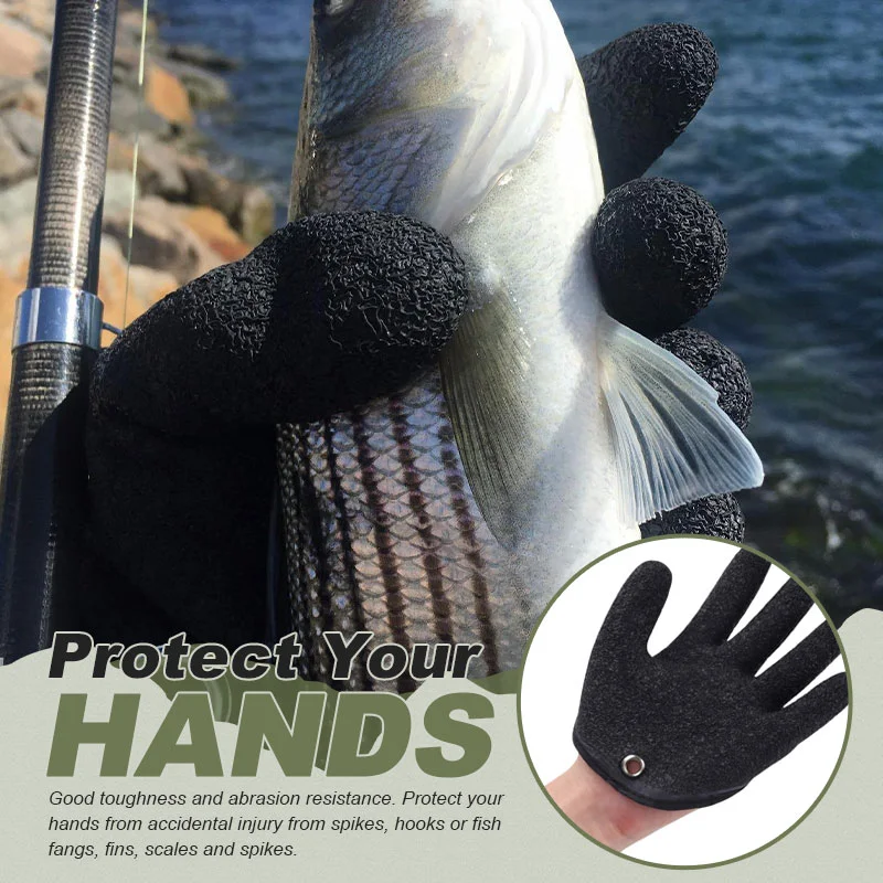 Fishing Catching Gloves Nonslip Fisherman Protect Hand