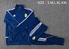 Joyfball 2025/2026 Real Madrid Long Zipped Jacket Retro Version Royal Blue Soccer Jersey 1:1 Thai Quality 