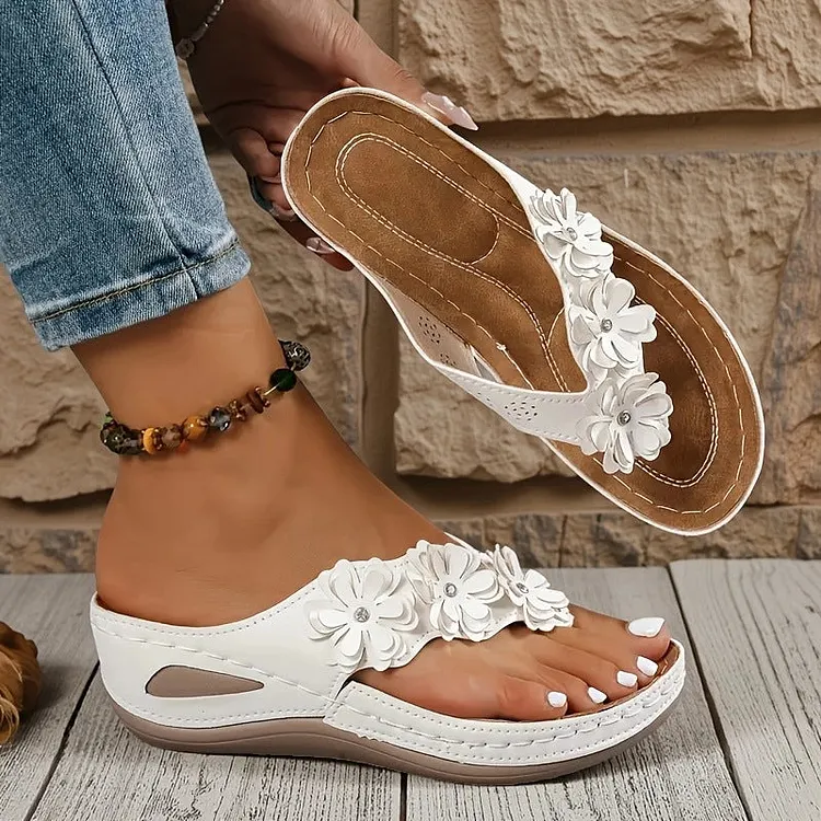 🔥Final Sale &ndash; 50% Off &ndash; Women's Floral Wedge Sandals &ndash; With Arch Support