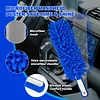 Farafox Car Cleaning Kit,62'' Car Wash Brush with Long Handle,Complete Car Cleaning Brush Kit Microfiber Cleaning Head & Extra-Thick Aluminum Extension Pole for Car, Truck, SUV, RV