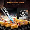 Butane Torch Lighter, Windproof Jet Flame, Refillable Culinary Blow Torch for Creme Brulee, BBQ, Baking, Soldering, Camping Outdoors
