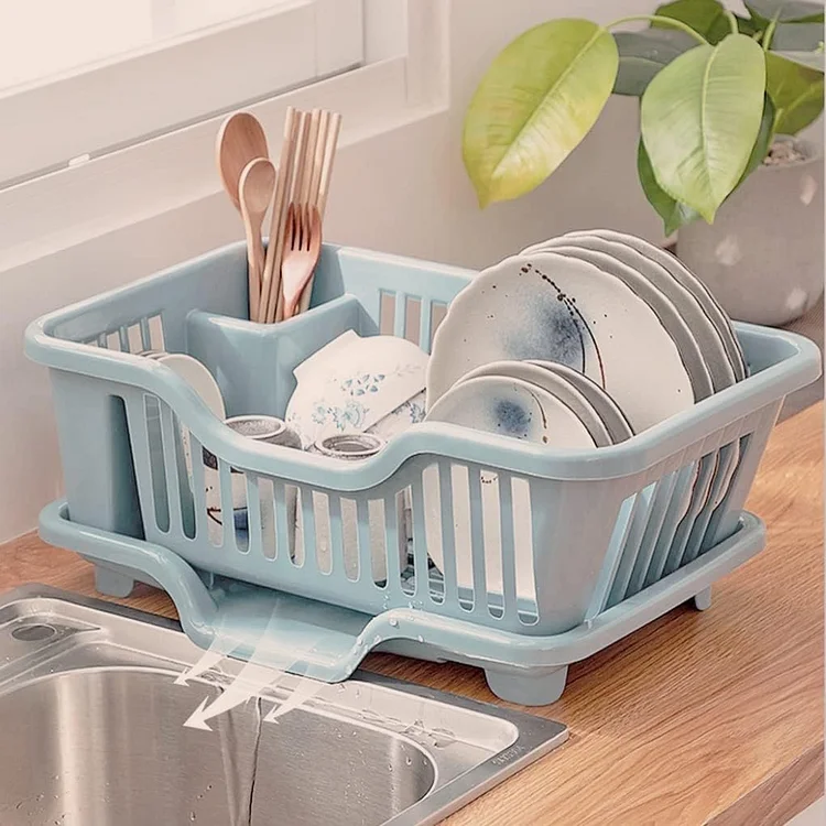 Dish Drainer with Drip Tray for Kitchen Sink Rack