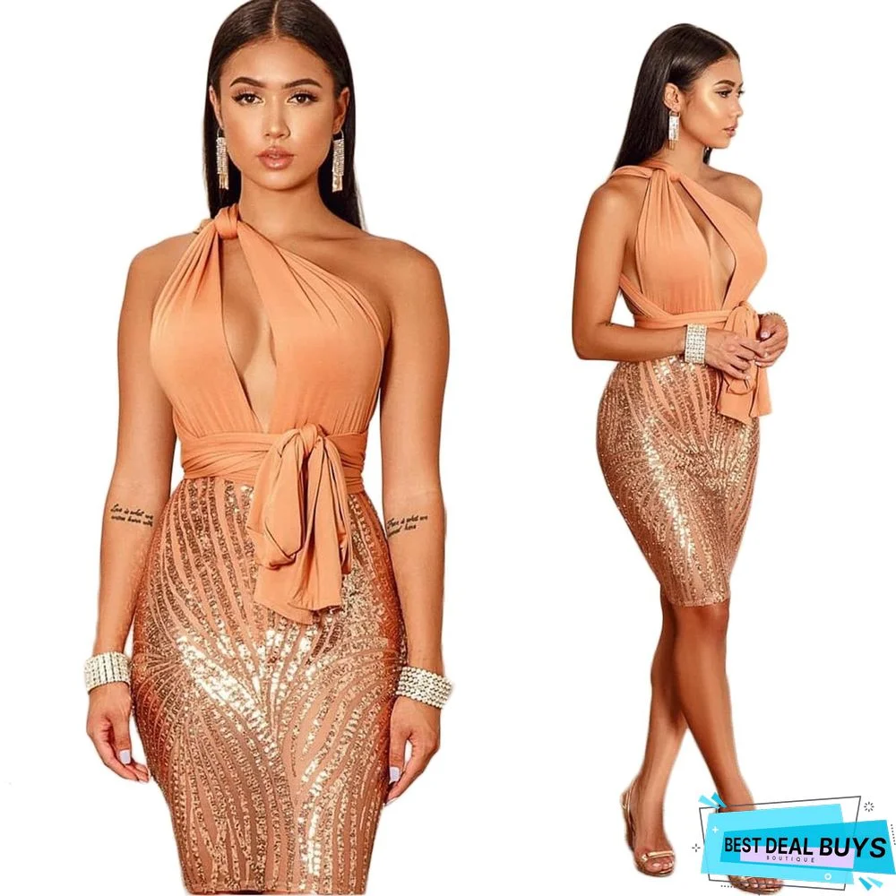 New Sexy Nightclub Dress with Sequins