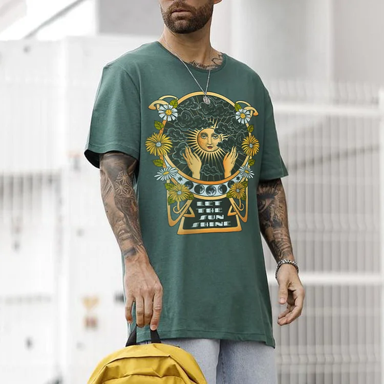 Men's Helios Print Casual T-Shirt 9b69