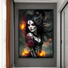 Skull Girl-11CT Stamped Cross Stitch 40*60cm