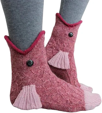 Knit Crocodile Socks For Women/men Creative Animal Shape Ankle Socks Winter Warm Supply Indoor Floor