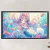 Mermaid Cute Girl-9CT Stamped Cross Stitch 90*50cm/35.43*19.69in(Big Size)