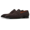 Handmade Mens Suede Leather Loafers Shoes Wedding