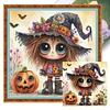 Halloween Cute Witch-11CT Stamped Cross Stitch 40*40cm/15.75*15.75in tapestrymarket