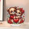 Diamond Painting Acrylic Heart Bear Desktop Diamond Art Tabletop Decor