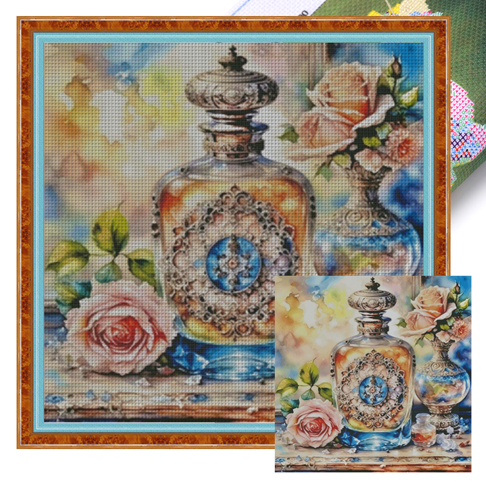 Luxury fragrance Full 14CT Pre-stamped Canvas(85*85cm) Cross Stitch