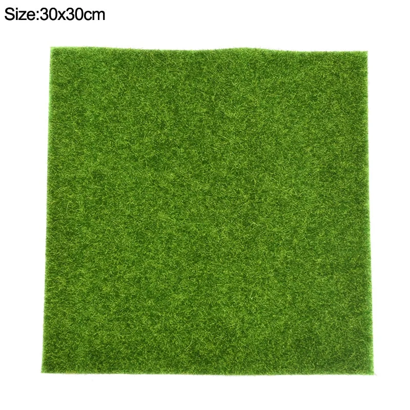 15/30cm Grass Mat Green Artificial Grassland Moss Lawn Turf Carpet DIY Micro Landscape Home Floor Aquarium Wedding Decorations