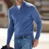 Pull Zippé Et Col Montant Pour Hommes
