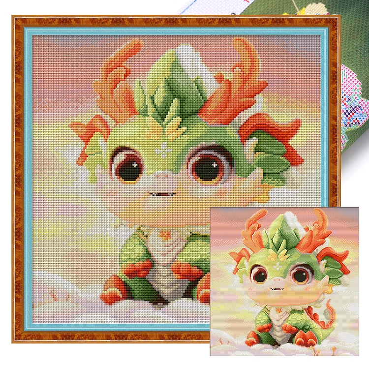Spring Brand Dragon - Printed Cross Stitch 11CT 50*50CM