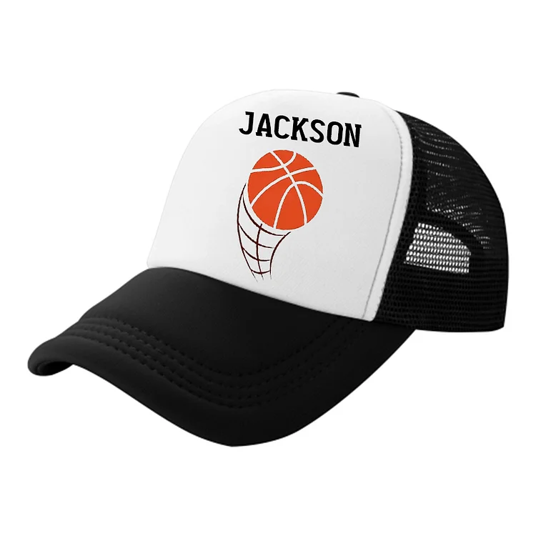 Personalized Kids Color Matching Hat with Custom Name – Two-Tone Baseball Cap for Boys & Girls