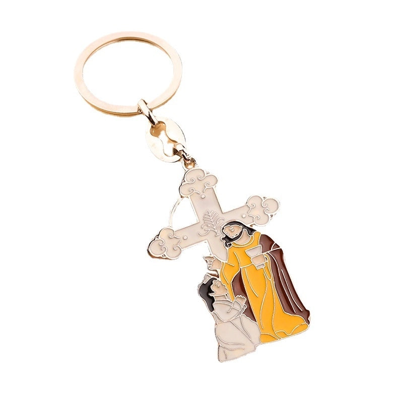 Cute Human Cross Alloy Plating Bag Pendant Keychain