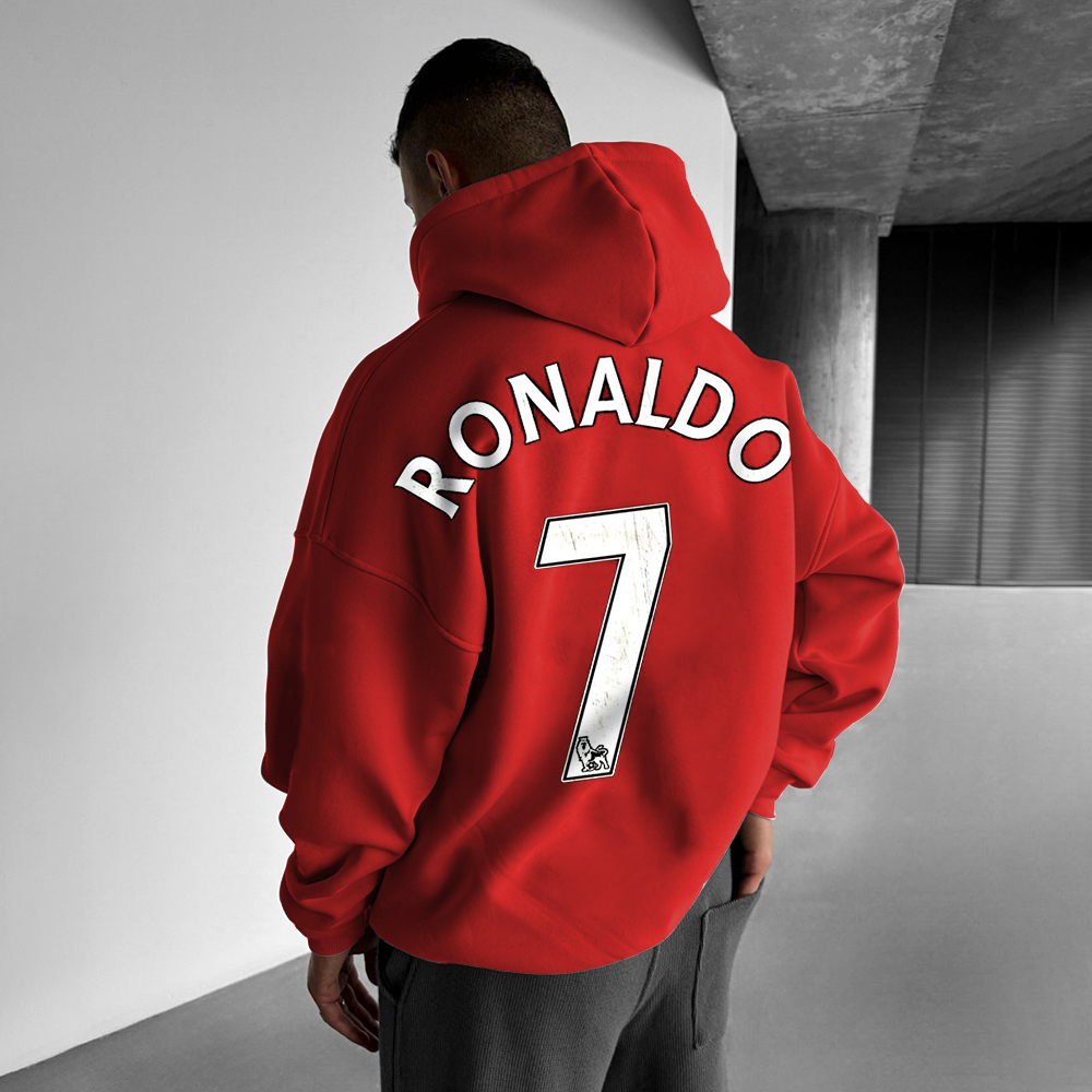 Casual Football Player Lettering Oversized Hoodie / TECHWEAR CLUB / Techwear