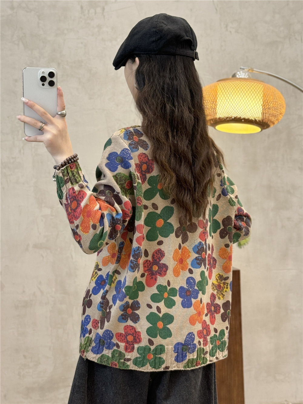 Chicfifth Sweater Women Winter Long Sleeve High Quality Autumn Vintage Top Knitted Cardigan