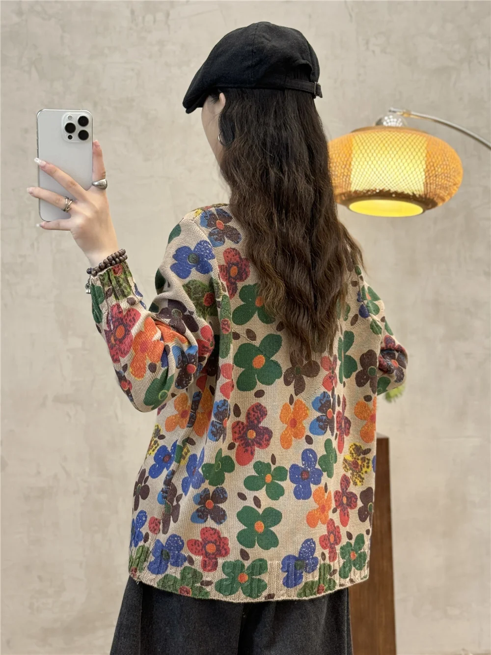 Chicfifth Sweater Women Winter Long Sleeve High Quality Autumn Vintage Top Knitted Cardigan