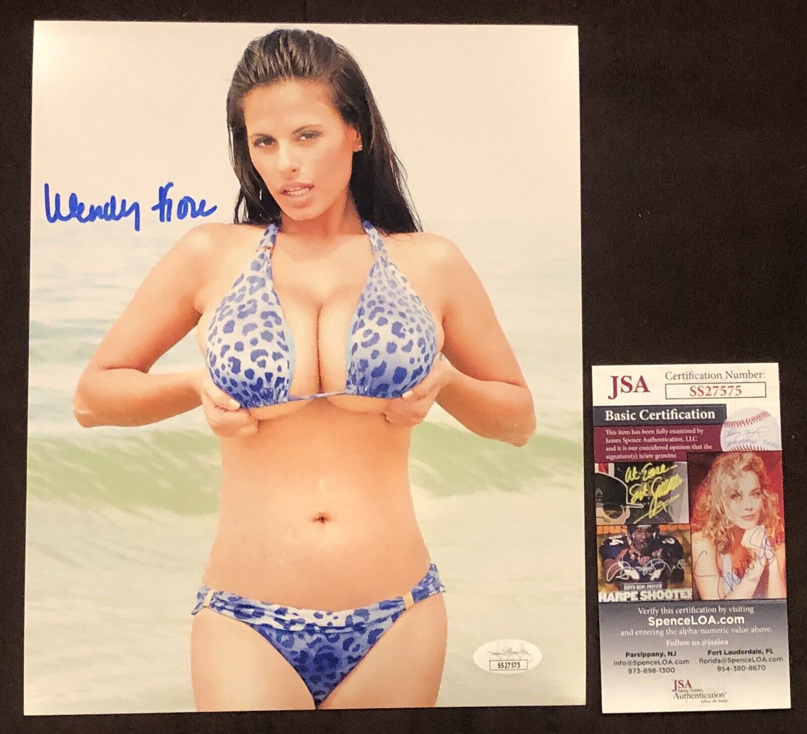 Wendy Fiore Adult STAR SIGNED 8X10 Photo Poster painting Autograph Sexy Naughty Model JSA