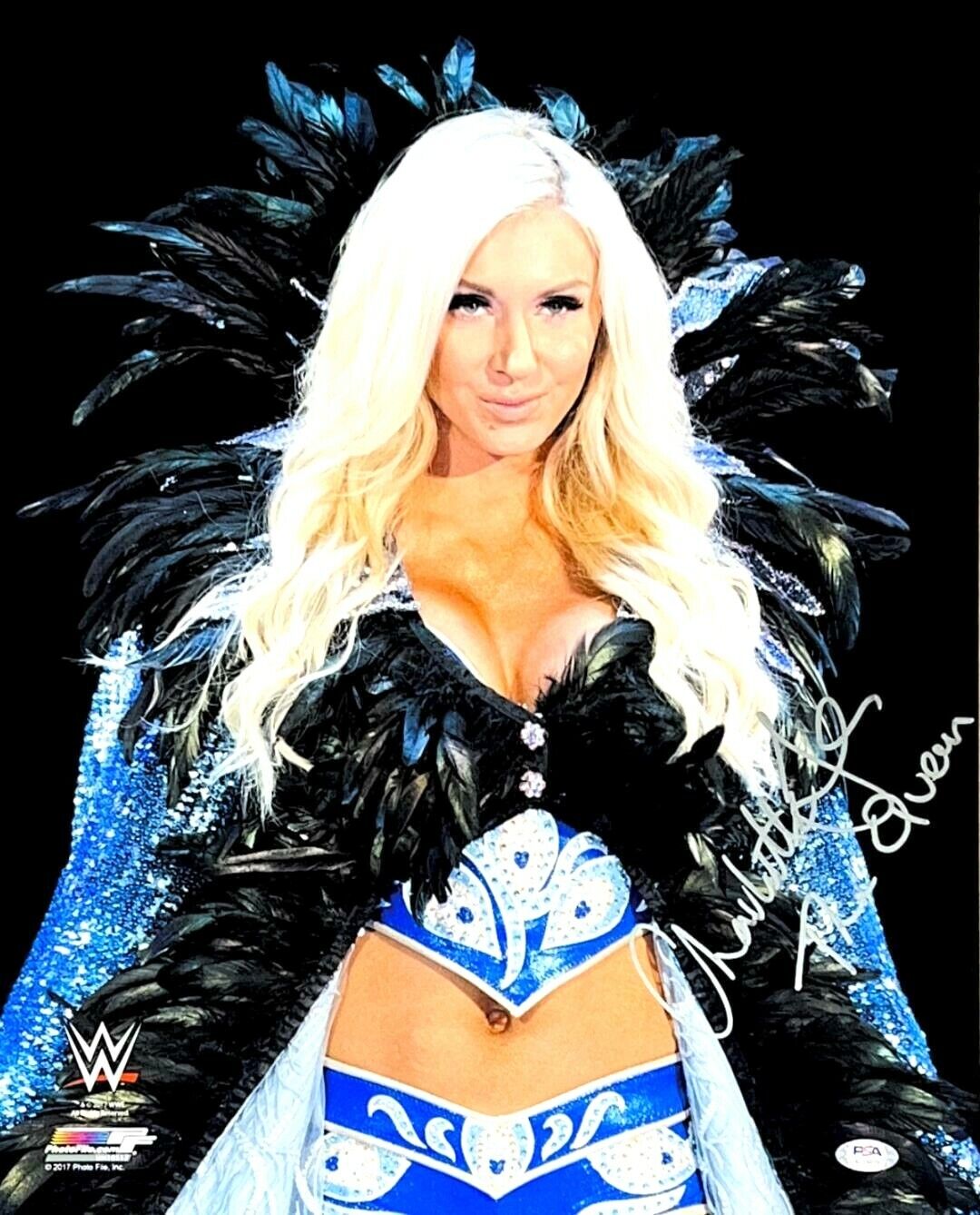 WWE CHARLOTTE FLAIR HAND SIGNED AUTOGRAPHED 16X20 Photo Poster painting WITH PROOF AND PSA COA 2