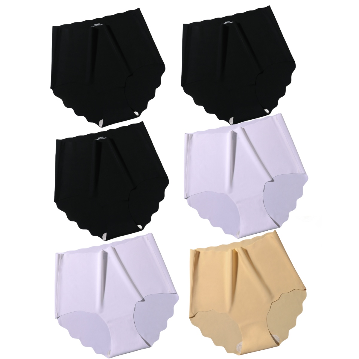 Akayes 6Pcs/set Seamless Panties Women Invisible Briefs Female Underpants Ultra-thin Silky Underwear High Waist Panties Lingerie
