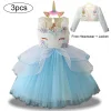 Kids Baby Girls Dresses Unicorn Dress 3 Pcs Set