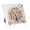 5D DIY Partial Special Shaped Drill Diamond Painting Kit Peacock Decor With Frame Kit 18x18cm