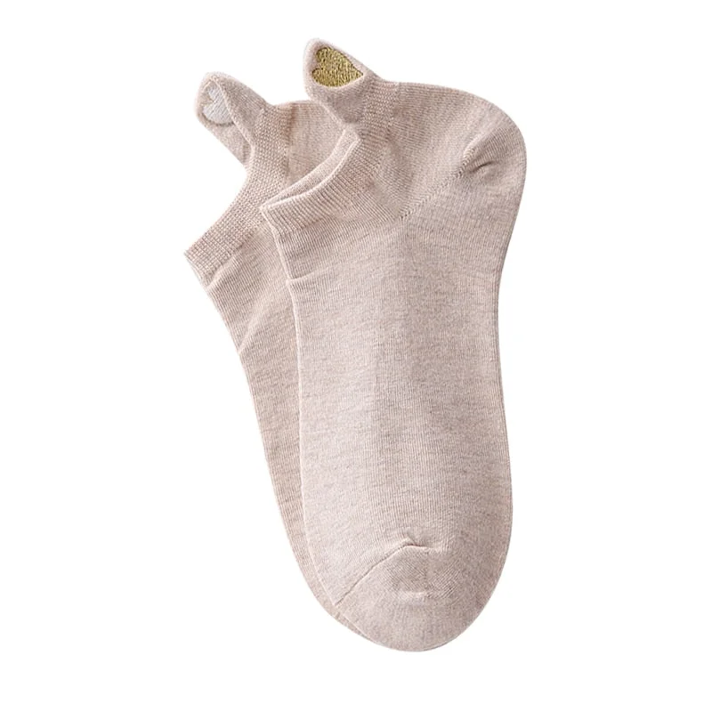 1 Pairs Women Short Socks Red Heart Cute College Fresh Female Socks Soft Cotton Summer Autumn Hot Sale Girls Sock Sox