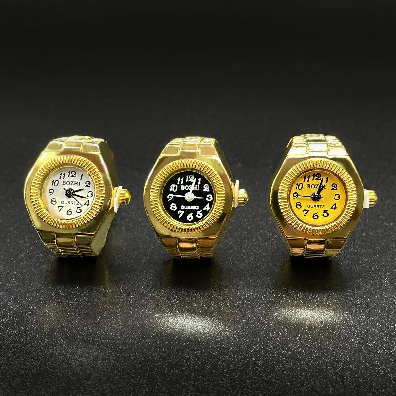 Classic Style Solid Color Quartz Watch Rings Women’s Watches