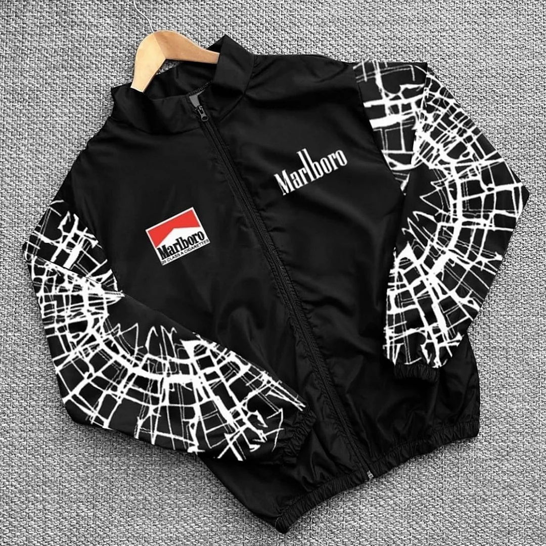 Unisex Classic Team Logo Retro Racing Jacket