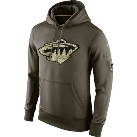 Men's Minnesota Wild  Salute To Service NHL Hoodie
