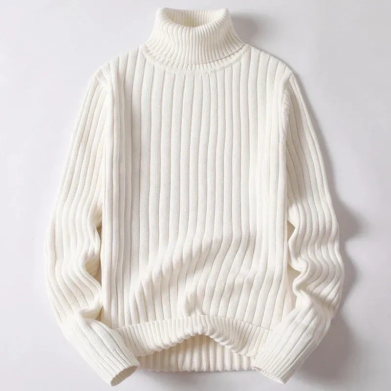 Men's Ribbed Knit Turtleneck Jumper &ndash; Heavy Roll Neck &ndash; view 2