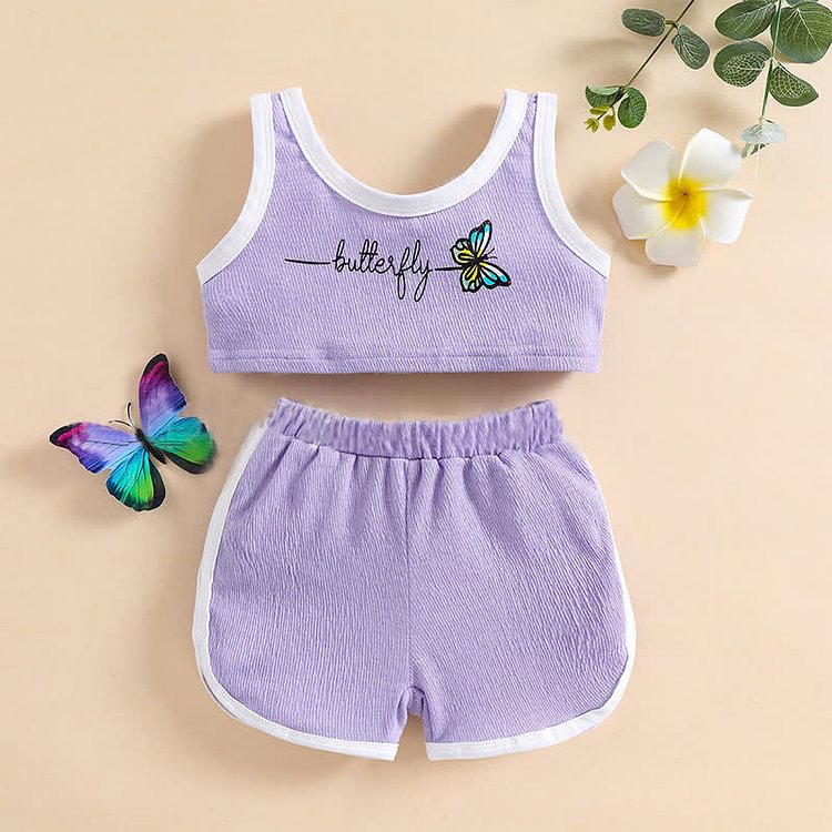 BUTTERFLY Toddler Girl Camisole and Shorts Set