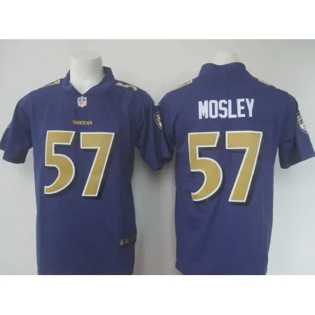Men's  Ravens #57 C.J. Mosley Purple Limited Rush NFL Jersey
