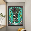 Halloween Skull Tarot Cards-11CT Stamped Cross Stitch 50*65cm/19.69*25.59in(Big Size) tapestrymarket