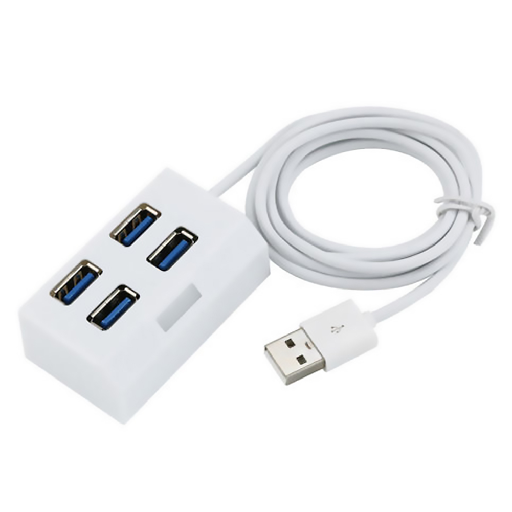 

4 Ports USB 2.0 HUB Splitter Adapter External Converter for Laptop Desktop, White, 501 Original